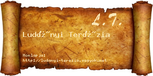 Ludányi Terézia névjegykártya
